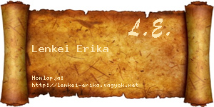 Lenkei Erika névjegykártya